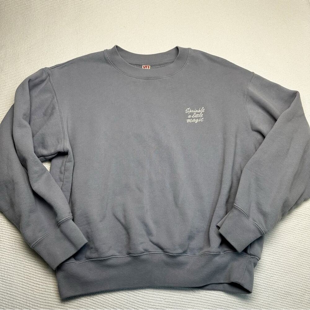 Uniqlo Disney Tinkerbell Gray Crewneck Sweater